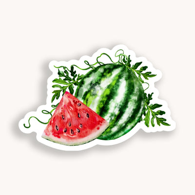 Green Flowers Watermelon Stickers (8 designs)