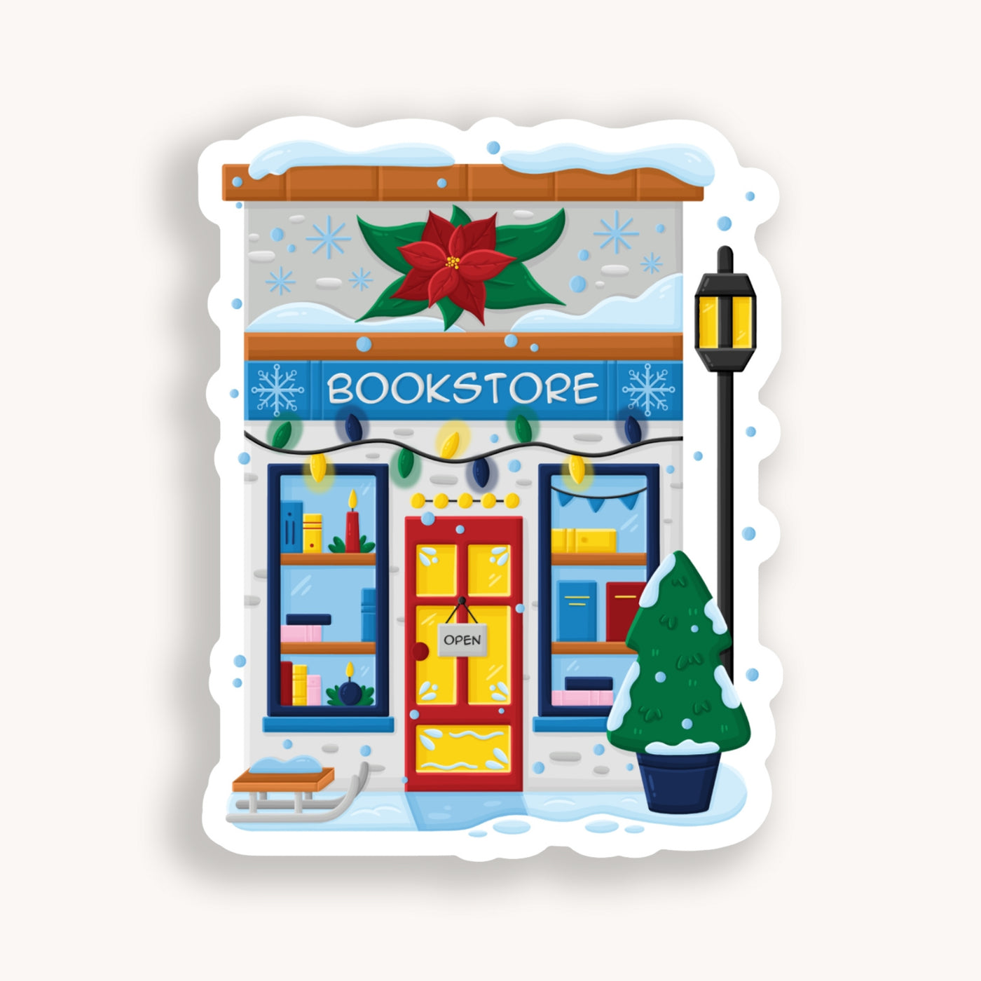 Winter Bookstore Sticker