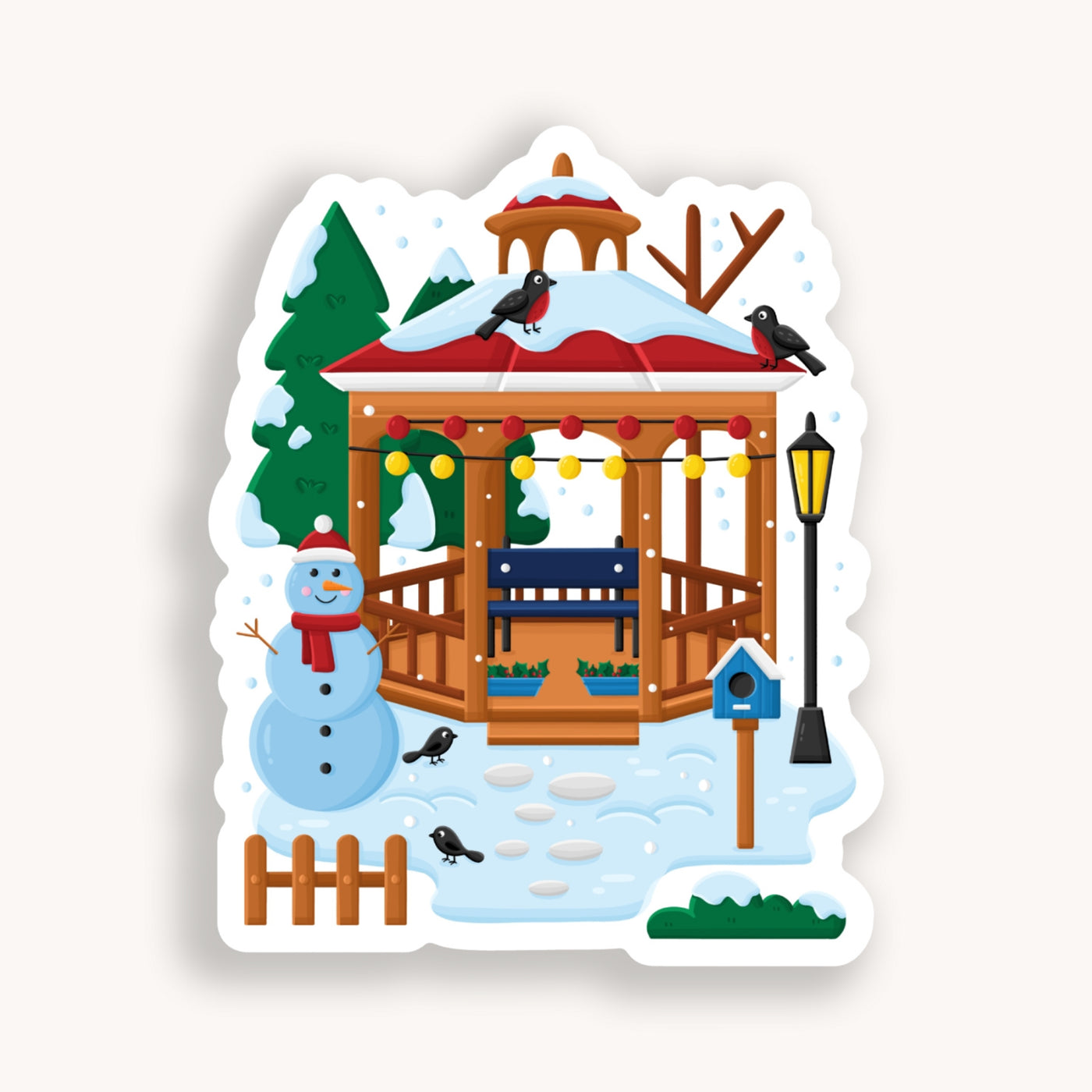 Winter Gazebo Sticker
